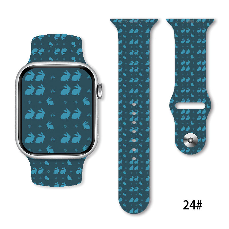 Impression de bracelet en silicone de Noël adaptée