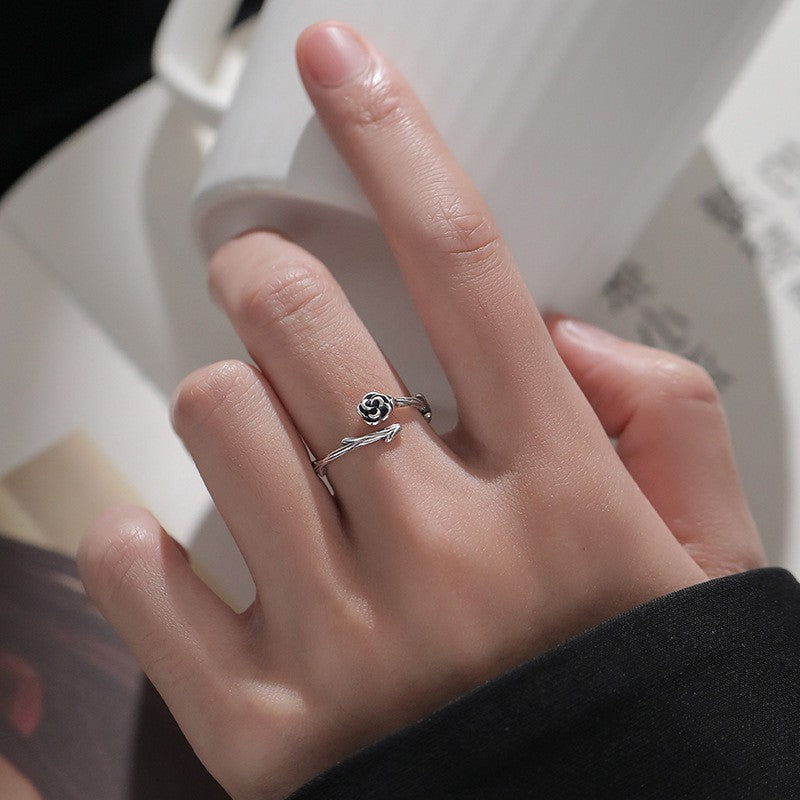 Bague à géométrie exagérée rétro de style coréen pour femmes