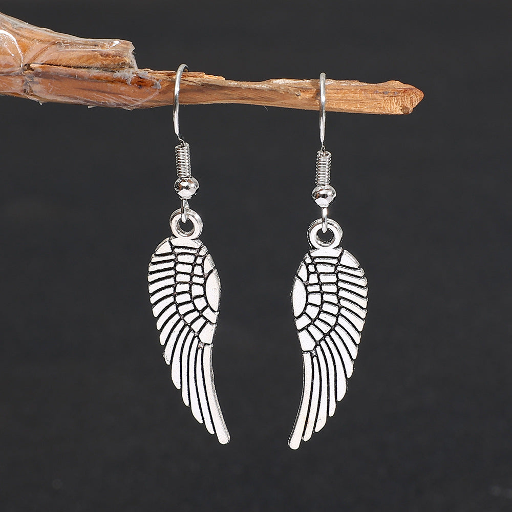 Boucles d'oreilles vintage ailes triangle pour femme