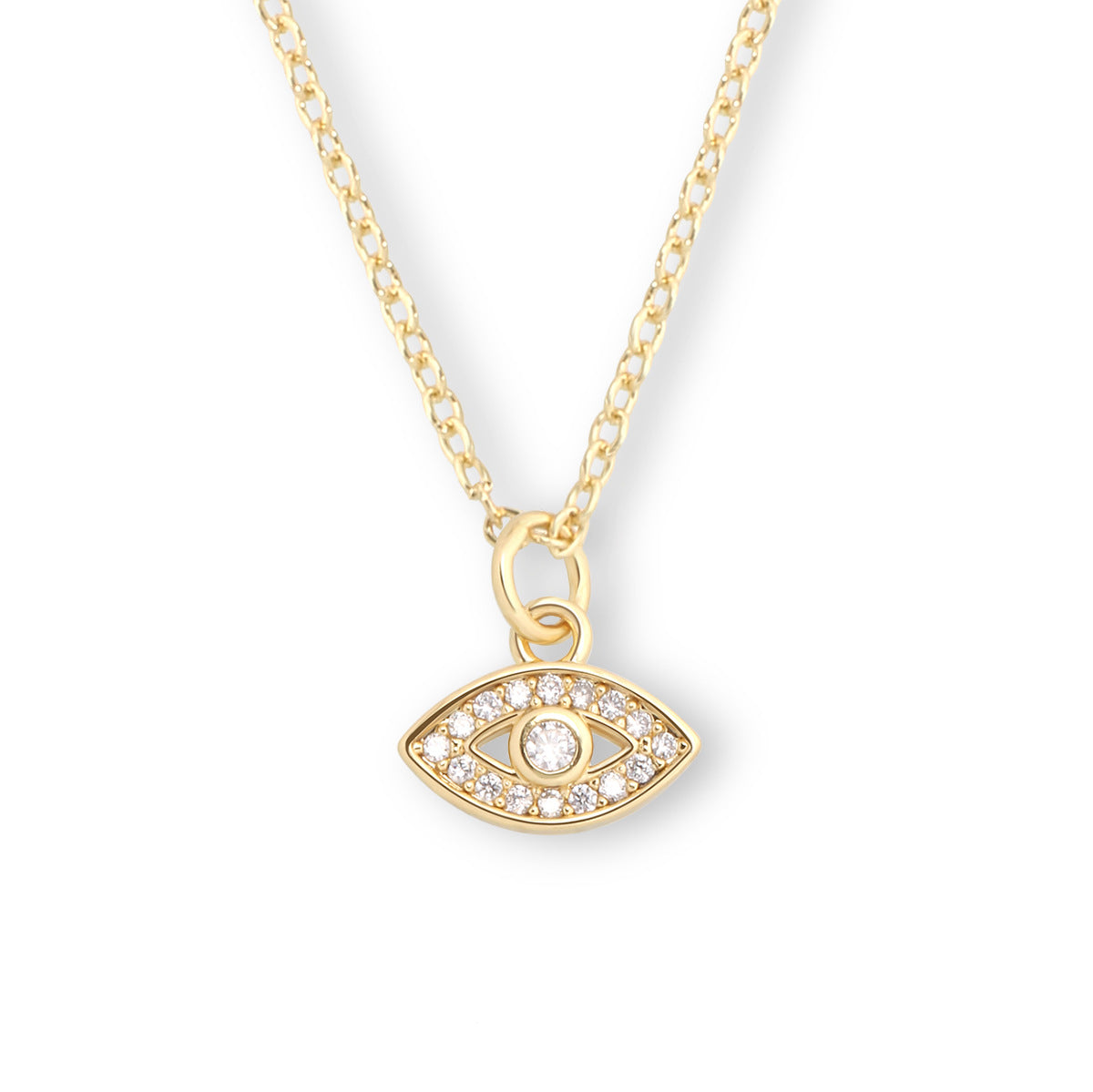 Collier à chaîne étendue en zircon doré plaqué cuivre