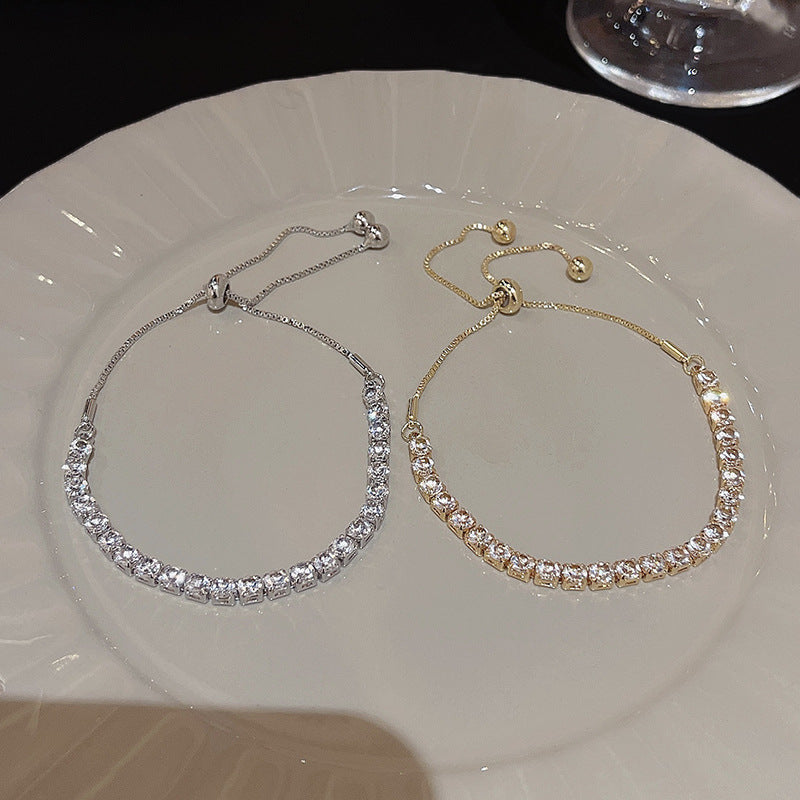 Bracelet coulissant pour femme en Zircon raffiné de niche