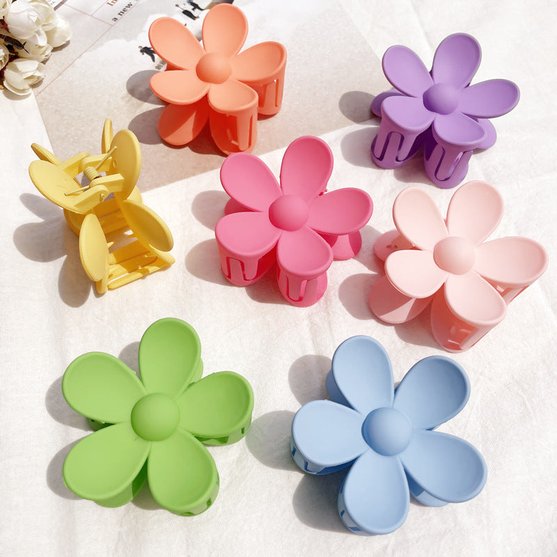 Pince à cheveux fleur givrée couleur bonbon d'été
