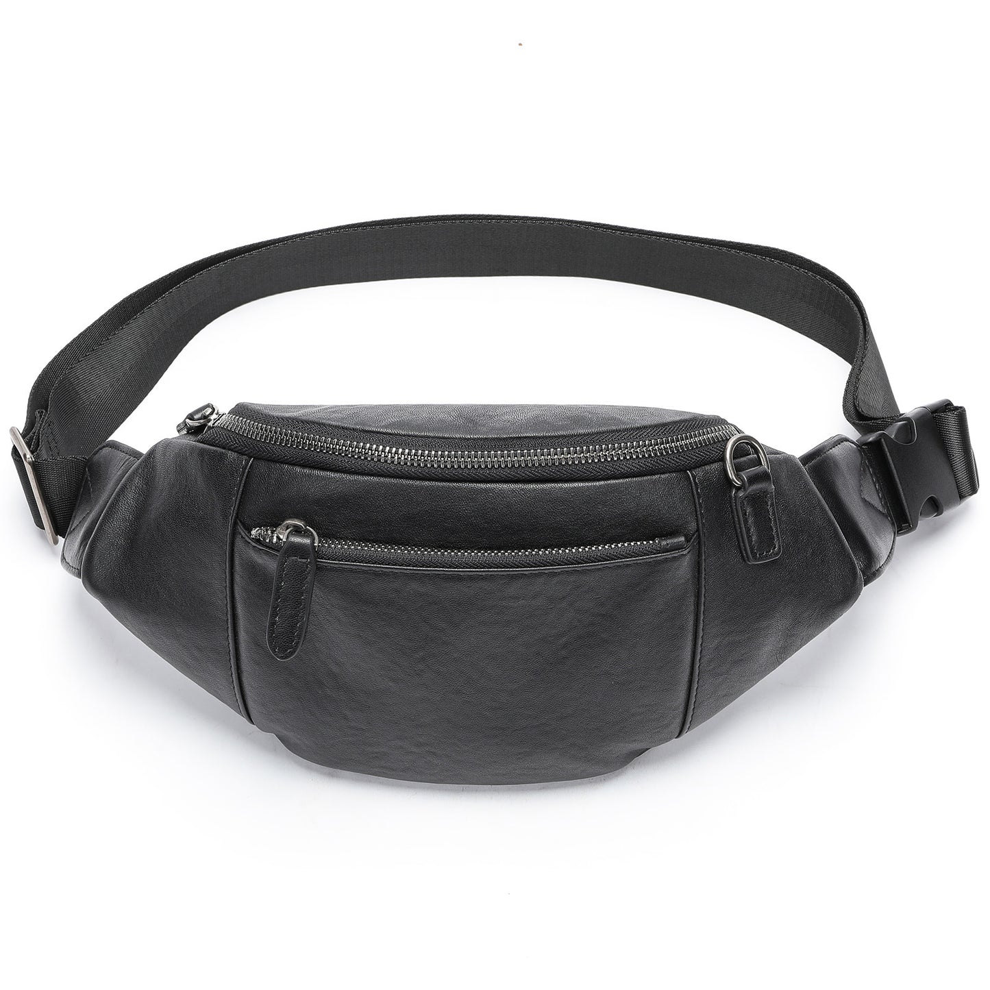 Sac messager en cuir véritable pour hommes, sac de poitrine multifonctionnel à première couche en peau de vache