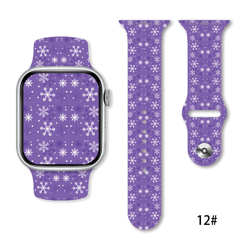 Impression de bracelet en silicone de Noël adaptée