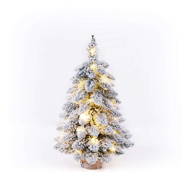 Petit sapin de Noël floqué Mini sapin de Noël