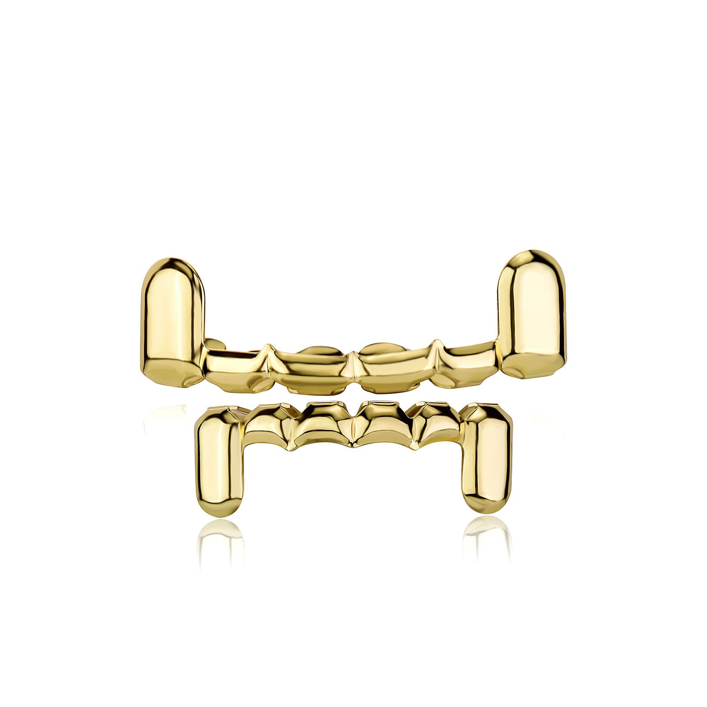 Accesorios brillantes con forma de gota de zócalo de diente chapado en oro