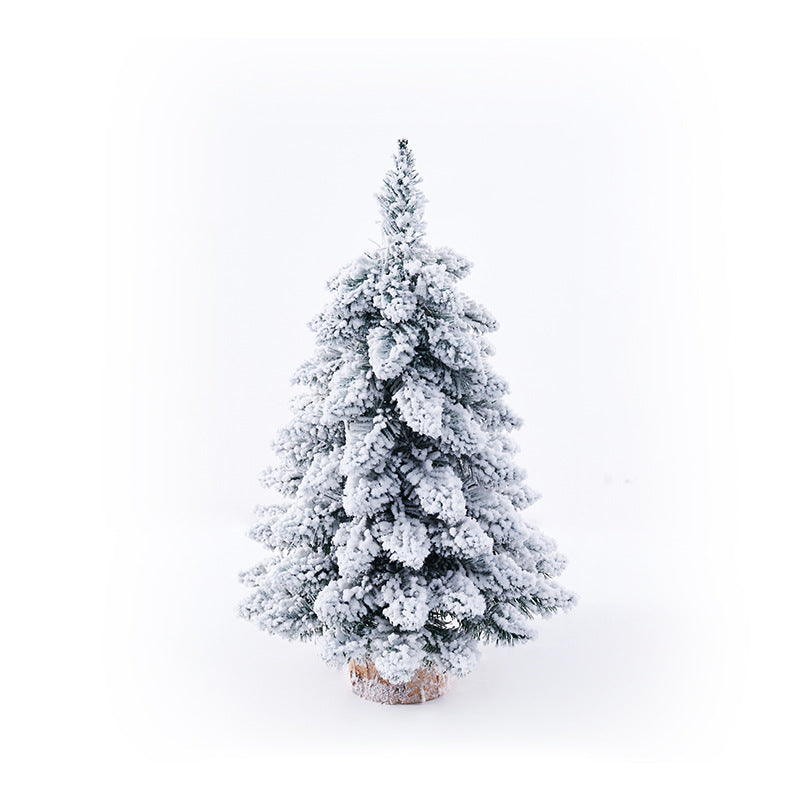 Petit sapin de Noël floqué Mini sapin de Noël