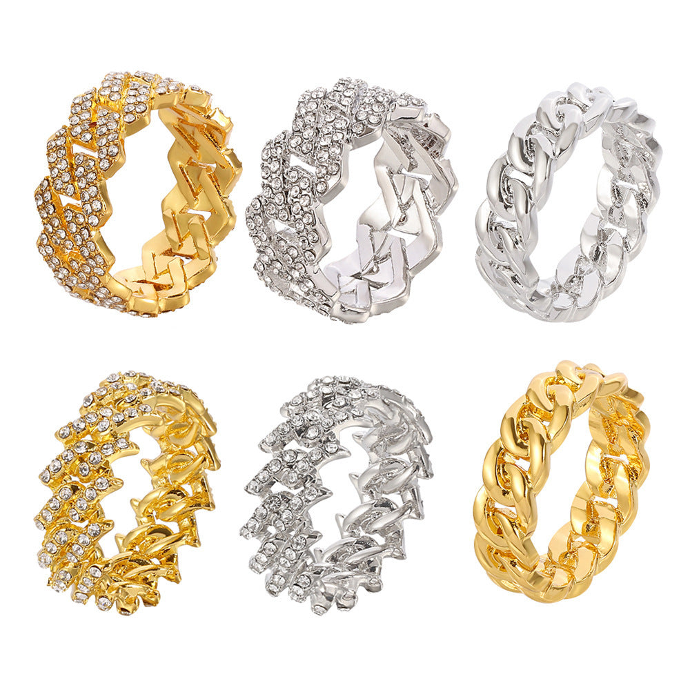 Bague Cubaine 2 Microsoft Diamond Hip Hop