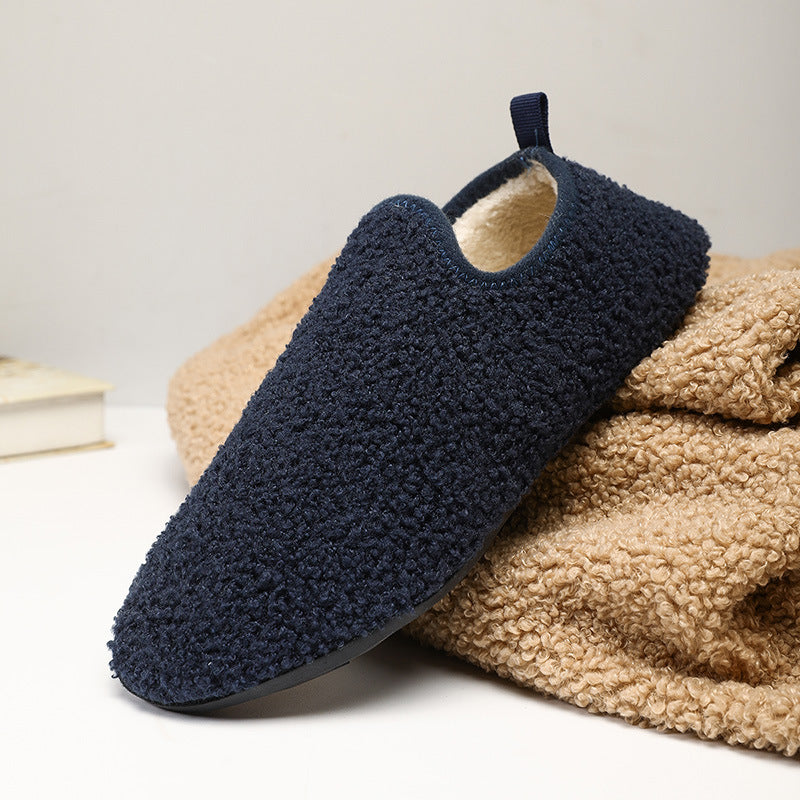 Winter Plain Home Indoor Cotton Slippers Confinement Soft Bottom