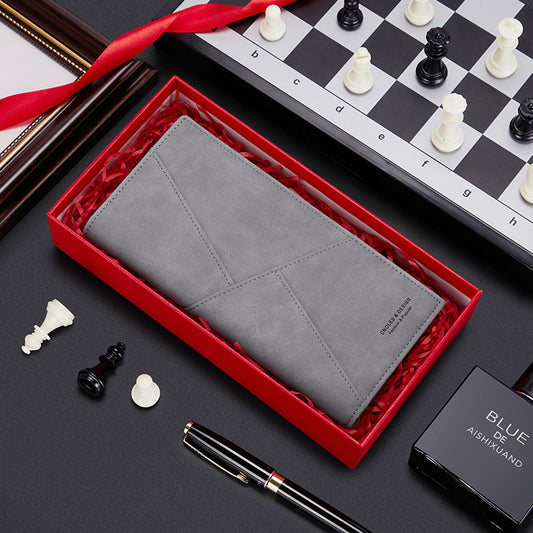 Cartera de hombre moda larga multifuncional