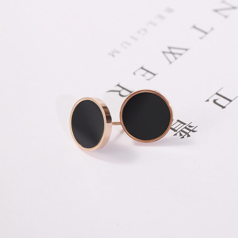 Titanium Steel Ear Studs Women's Simple Tassel