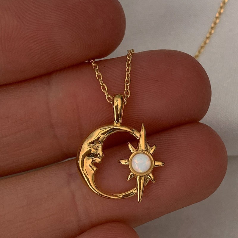 Cadena Luna Clavícula Pequeña Mujer