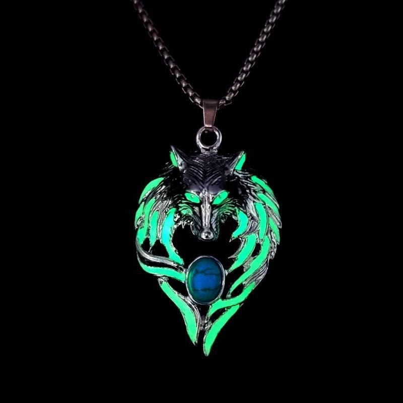 Enrouleur de ligne dominatrice, collier Noctilucent, pendentif Vintage, conception de Niche