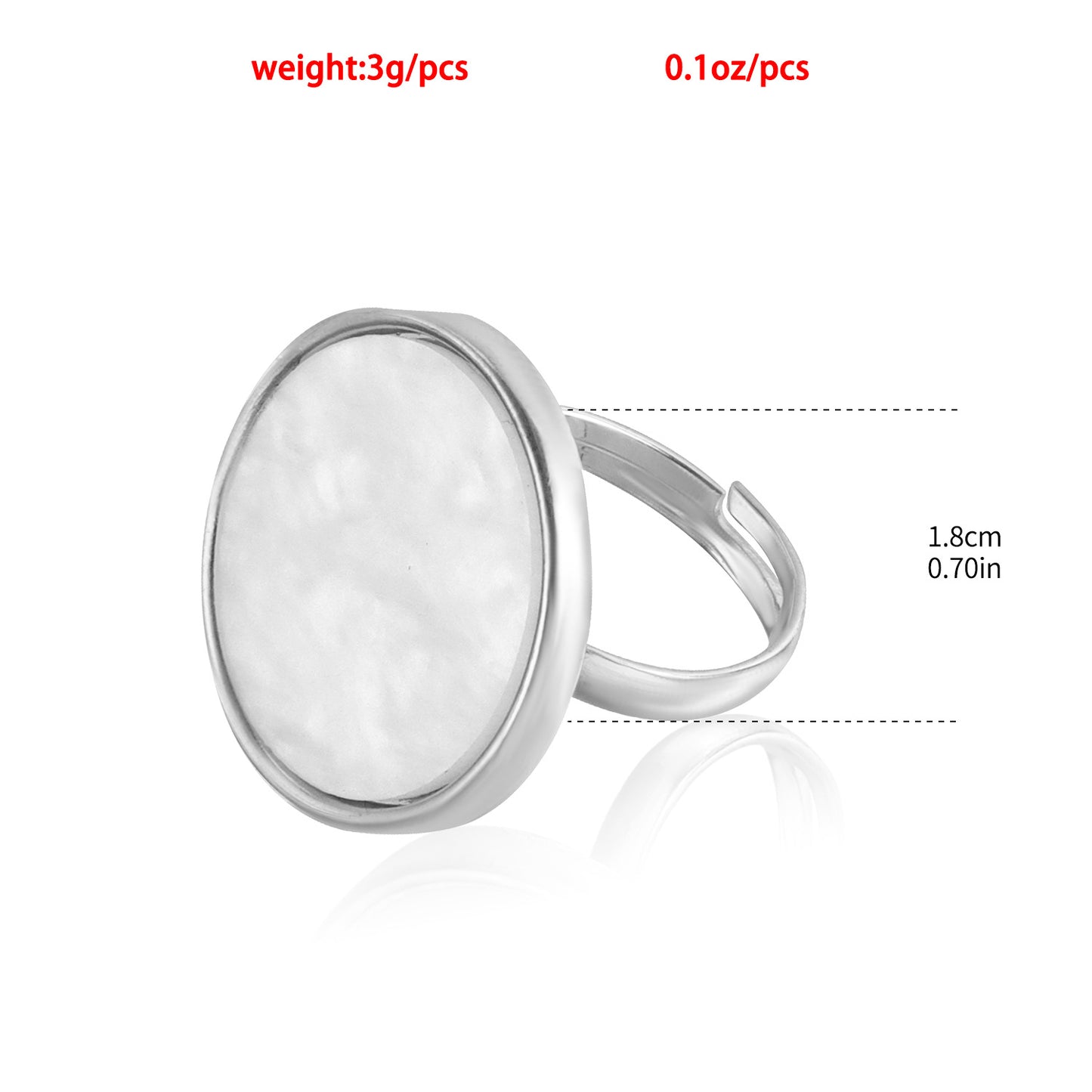 Bague en coquillage blanc de luxe léger, intérêt spécial, sens avancé