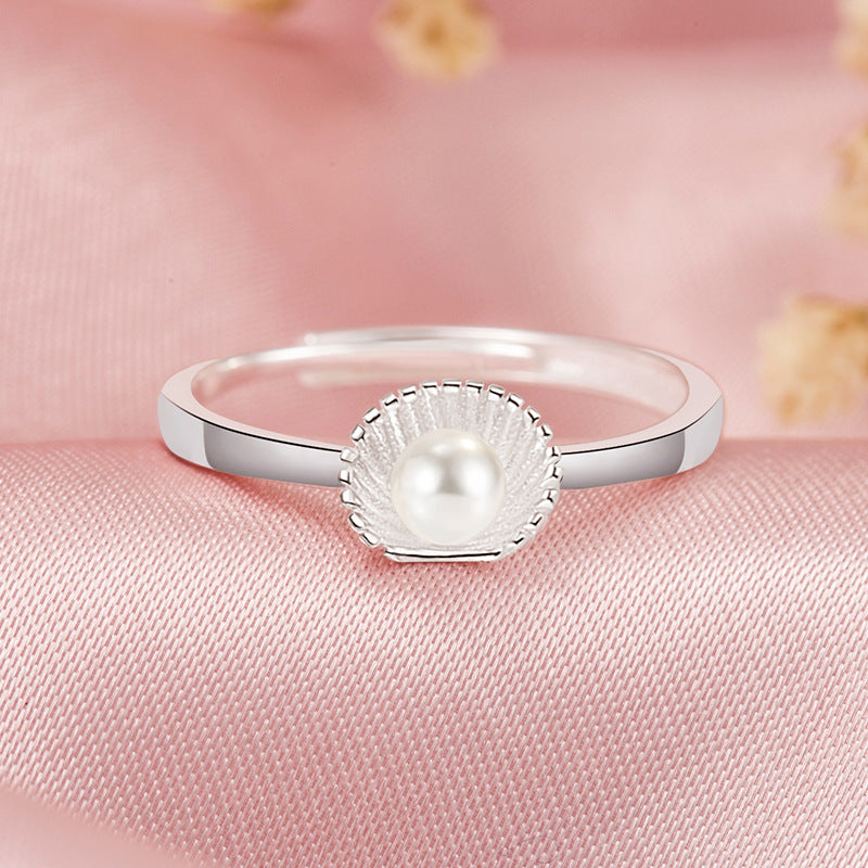 Fashion Shell Pearl Ring For Women