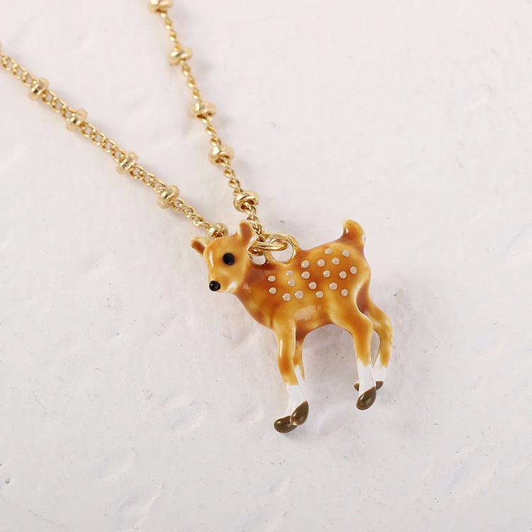Fashion Personalized Forest Deer Necklace