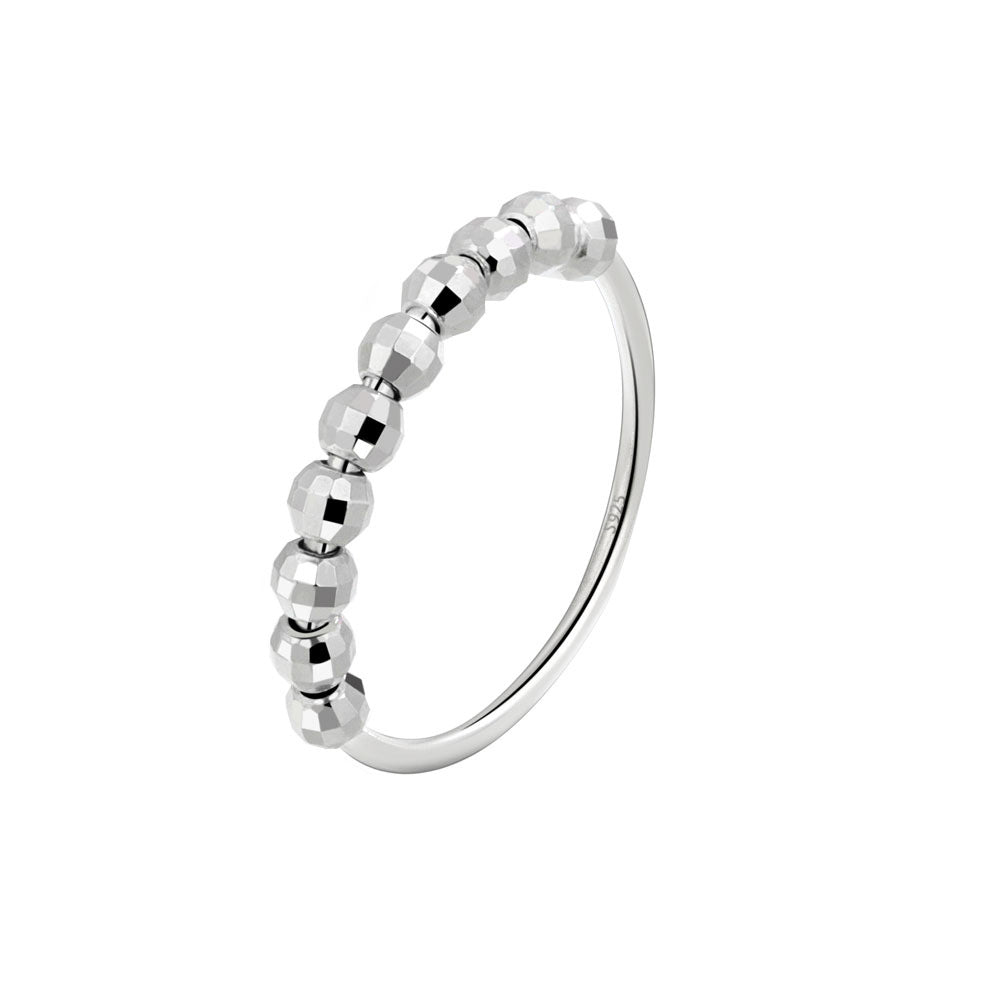 Anillo móvil con cuentas de moda para mujer