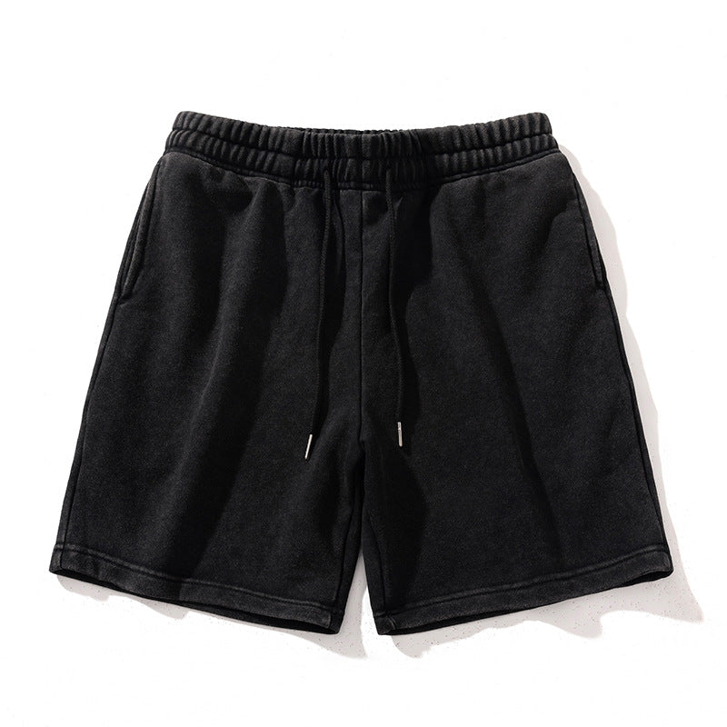 Men's Water Washed Sports Shorts Short Sleeved Set