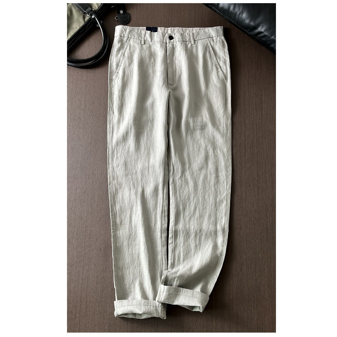 Men's Linen Straight Casual Pants