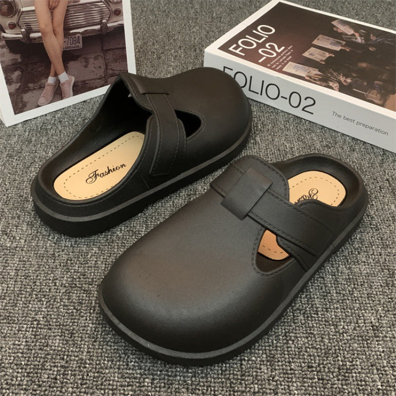 Pantoufles antidérapantes pour femmes, protège-orteils en plastique pour chaussures