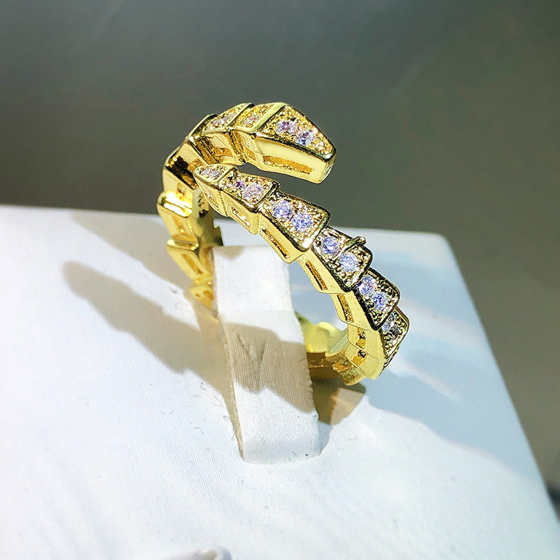 Bague Serpent Simple Femelle Ouverture Ajustable