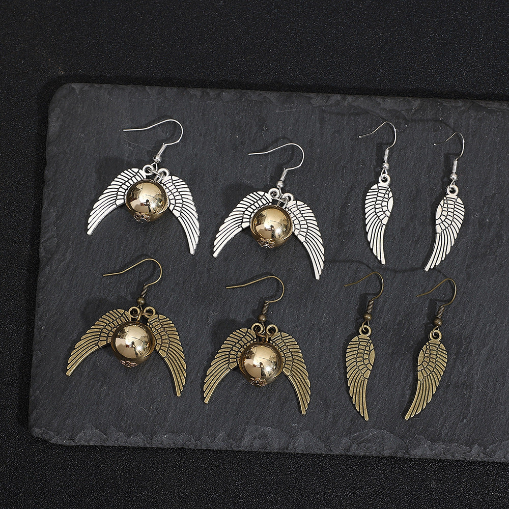 Boucles d'oreilles vintage ailes triangle pour femme