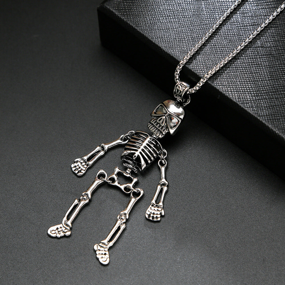 Titanium Steel Necklace Men's Hip Hop Niche Skull