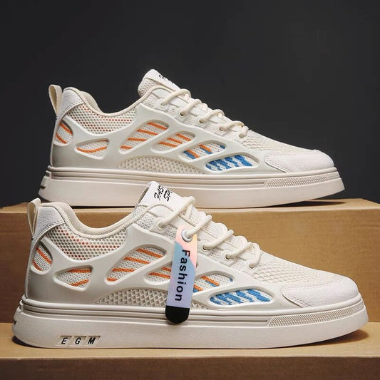 Zapatos planos deportivos de malla para estudiantes de secundaria, transpirables