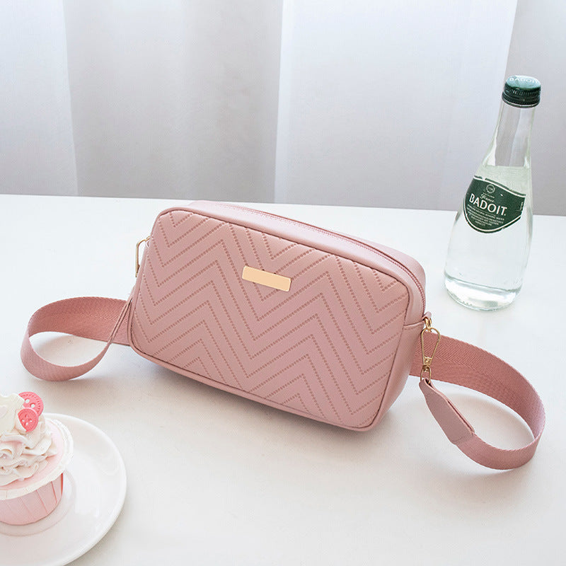 Sac à bandoulière décontracté à motif ondulé pour femmes
