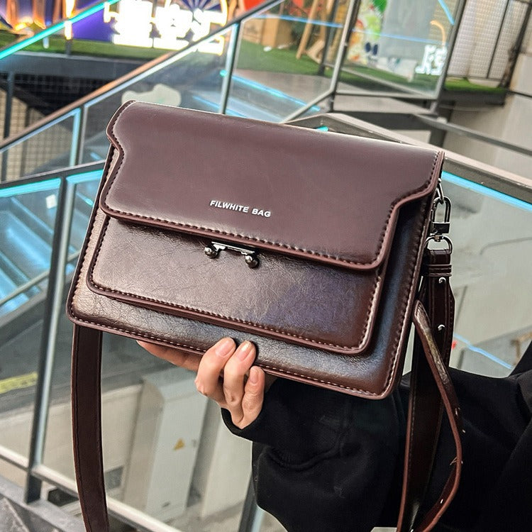 Simple PU petit carré étudiant mode décontracté tout-match sac à bandoulière