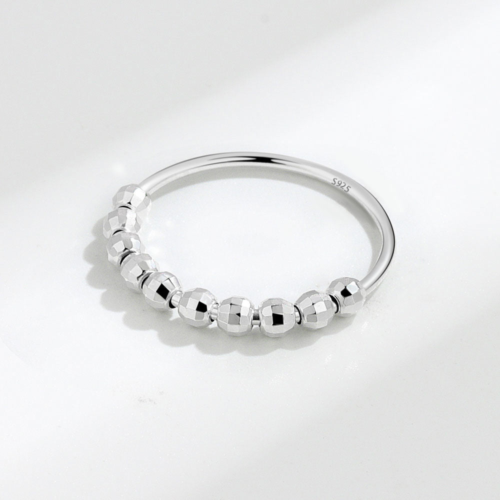 Anillo móvil con cuentas de moda para mujer