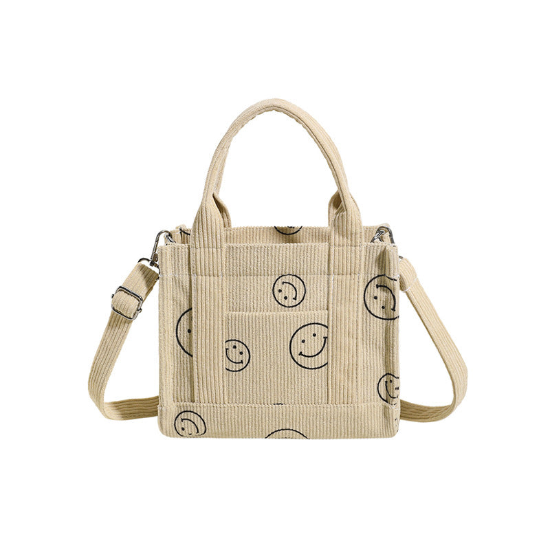 Nouveau frais doux velours côtelé imprimé mode Style à la mode femmes sacs sac à bandoulière