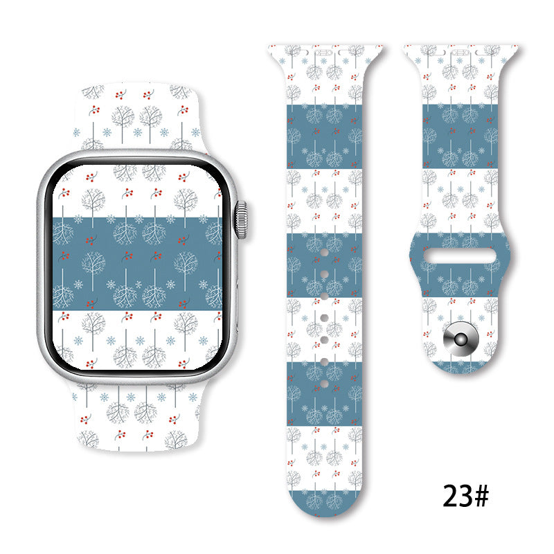 Impression de bracelet en silicone de Noël adaptée