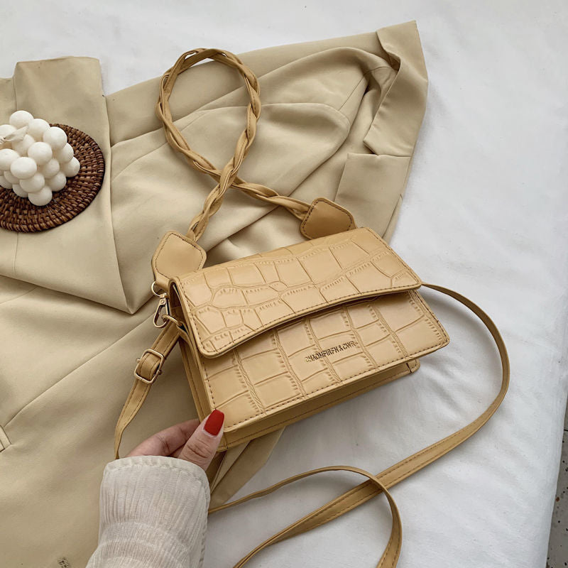 Bolso cuadrado pequeño con patrón magnético a presión de moda de verano