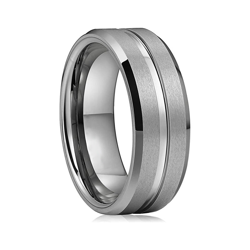 Fashion Personalized Bilateral Frosted Ring