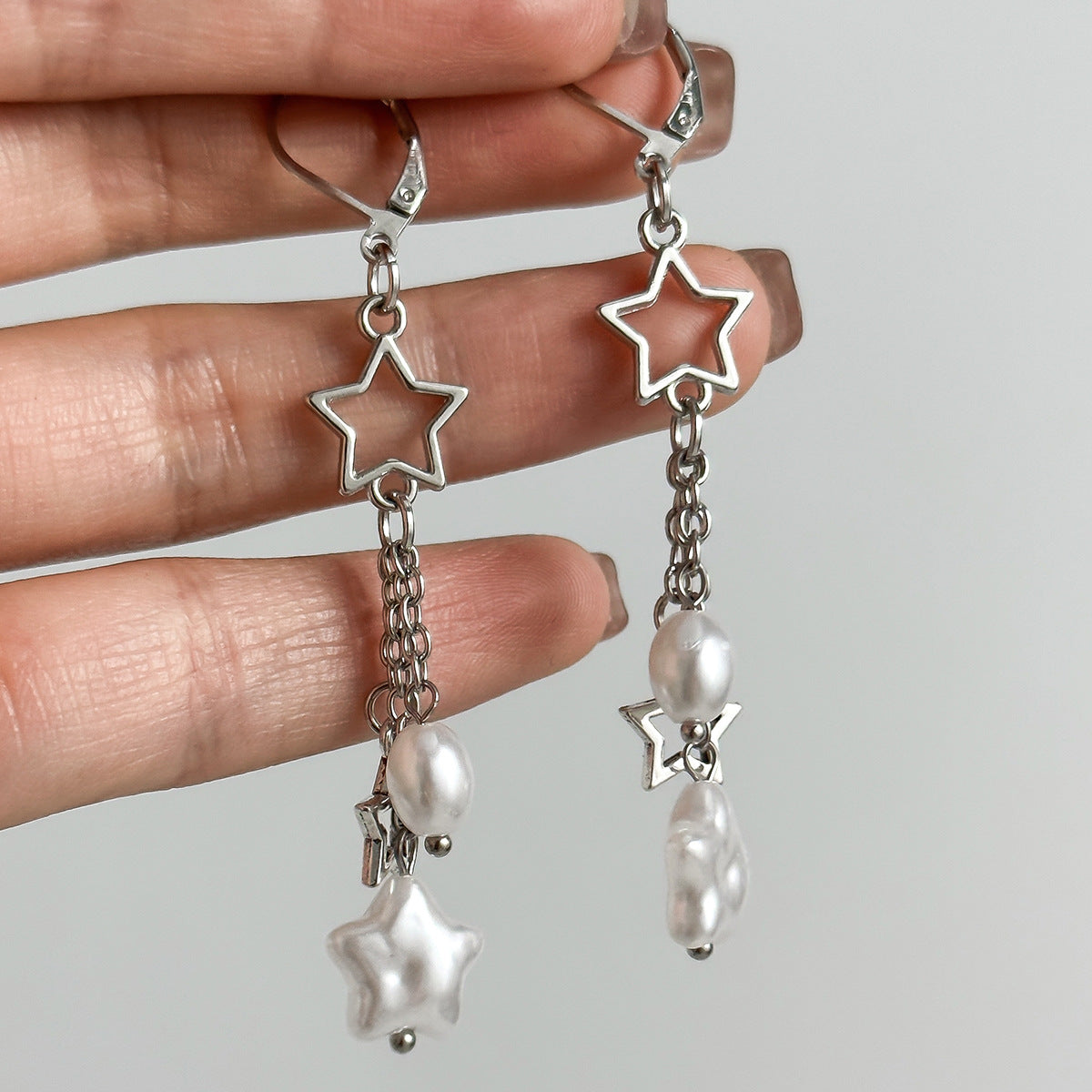 Collier à tirer conçu avec perle étoile à cinq branches