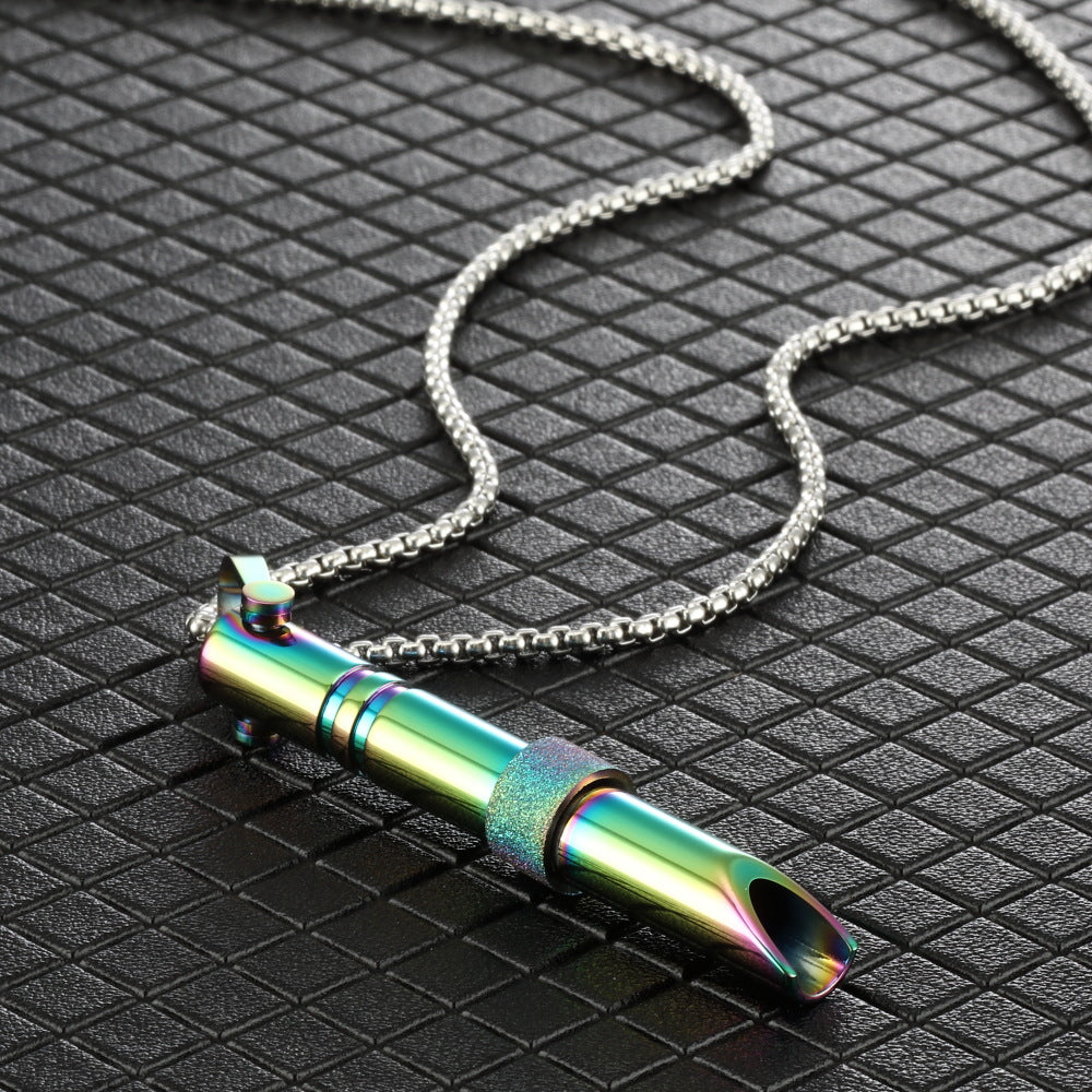 Collar de respiración de acero inoxidable para parejas, colgante para aliviar la ansiedad, estrés, ataque de pánico, meditación