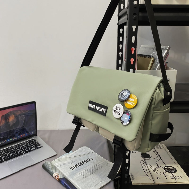 Outillage Style coréen contraste couleur étudiant sac à bandoulière style japonais rétro couleur correspondant