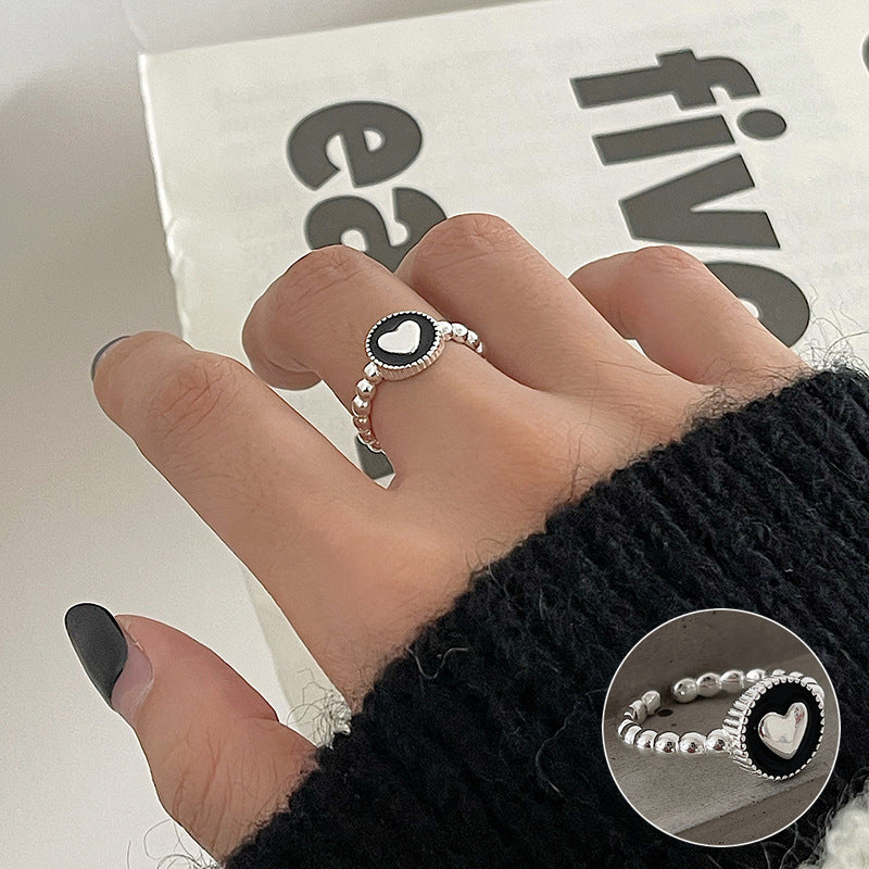 Bague à géométrie exagérée rétro de style coréen pour femmes