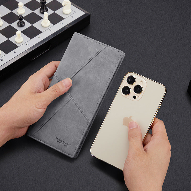 Cartera de hombre moda larga multifuncional