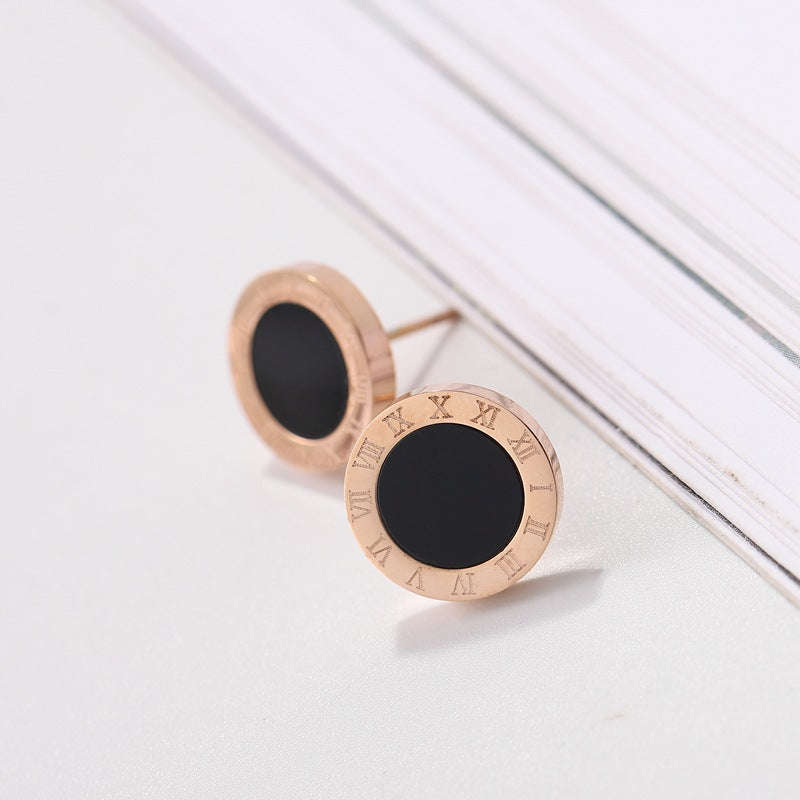Titanium Steel Ear Studs Women's Simple Tassel