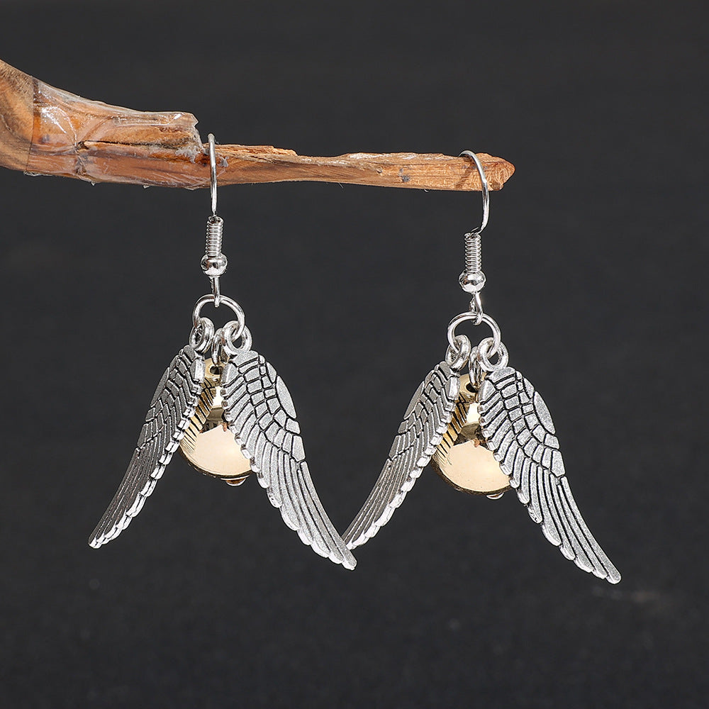 Boucles d'oreilles vintage ailes triangle pour femme