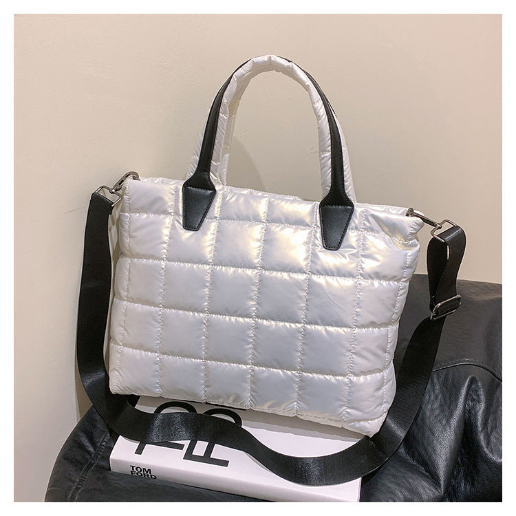 Bolso tipo chaqueta de algodón tipo bandolera con hombro para mujer de gran capacidad