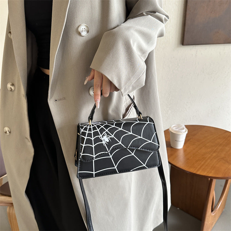Sac de messager d'épaule impression de toile d'araignée de mode