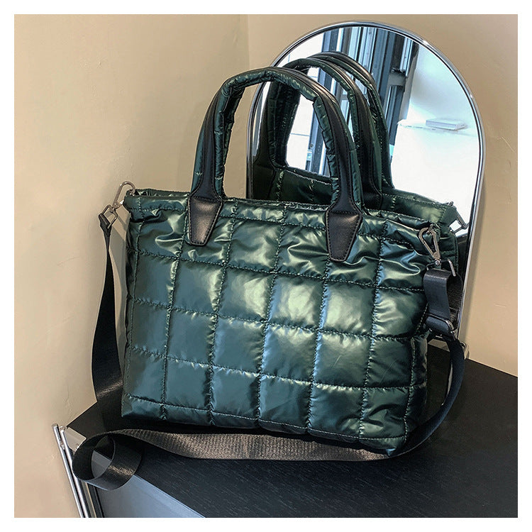 Bolso tipo chaqueta de algodón tipo bandolera con hombro para mujer de gran capacidad