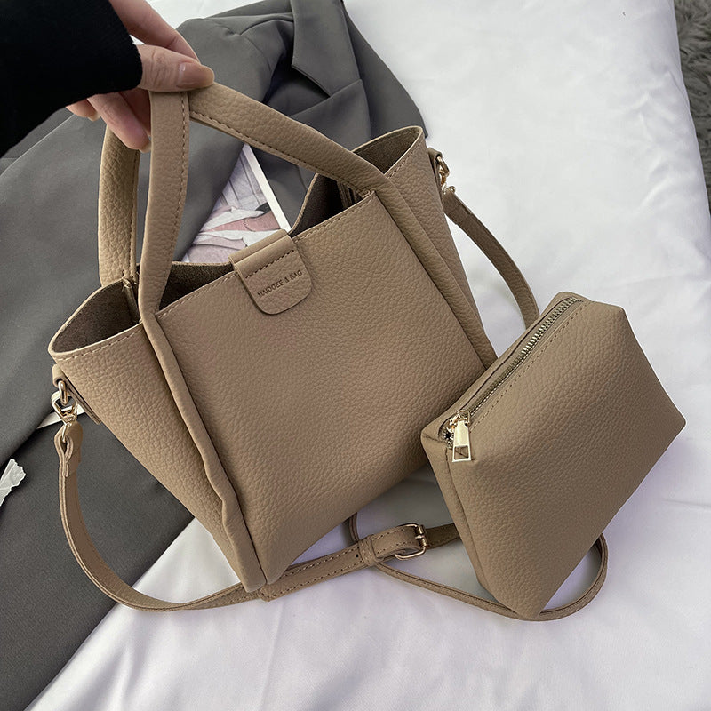 Bolso de mujer con patrón de lichi, cubo, moda, portátil