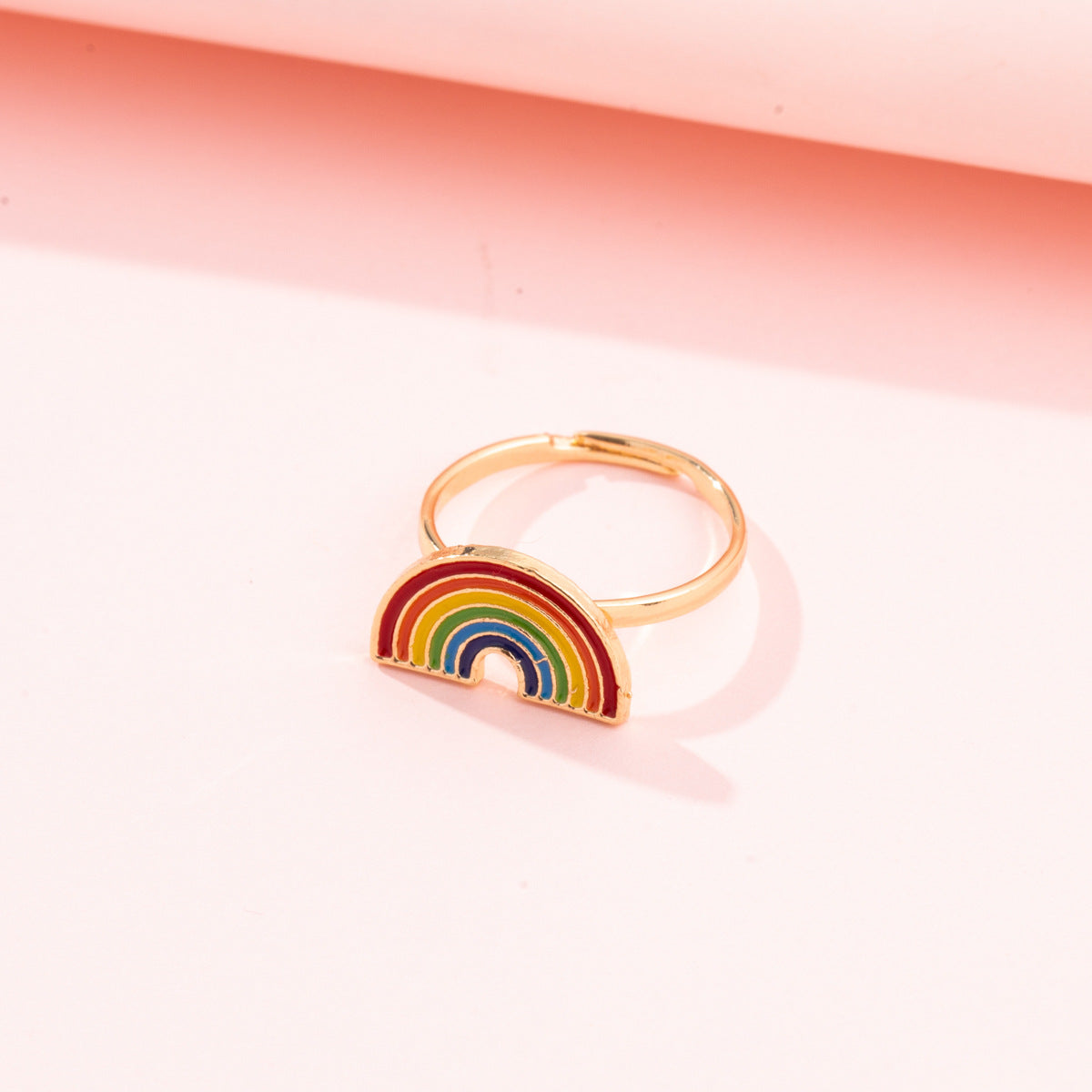 European And American New Cute Fashion Cartoon Heart-shaped Butterfly Opening Ring