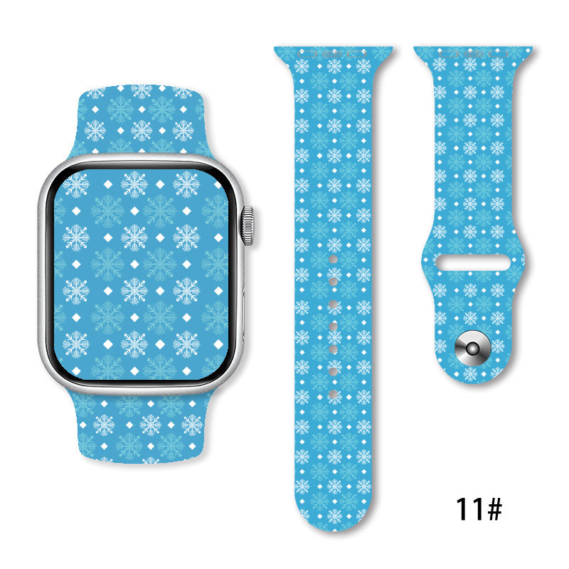 Impression de bracelet en silicone de Noël adaptée