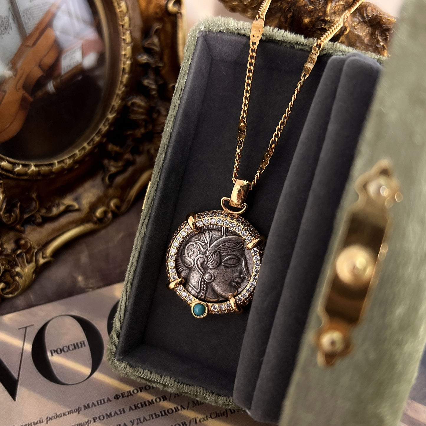 vintage Athena Collier Pull Chaîne Conception d’intérêt spécial