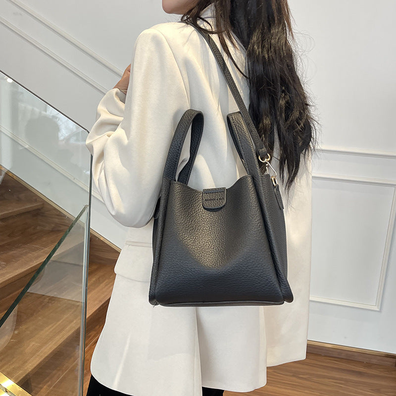 Bolso de mujer con patrón de lichi, cubo, moda, portátil